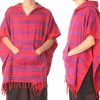 Naisten Vaatteet Tuotemerkkejä | Poncho Hoodie Blanket-Pinkki/Liila