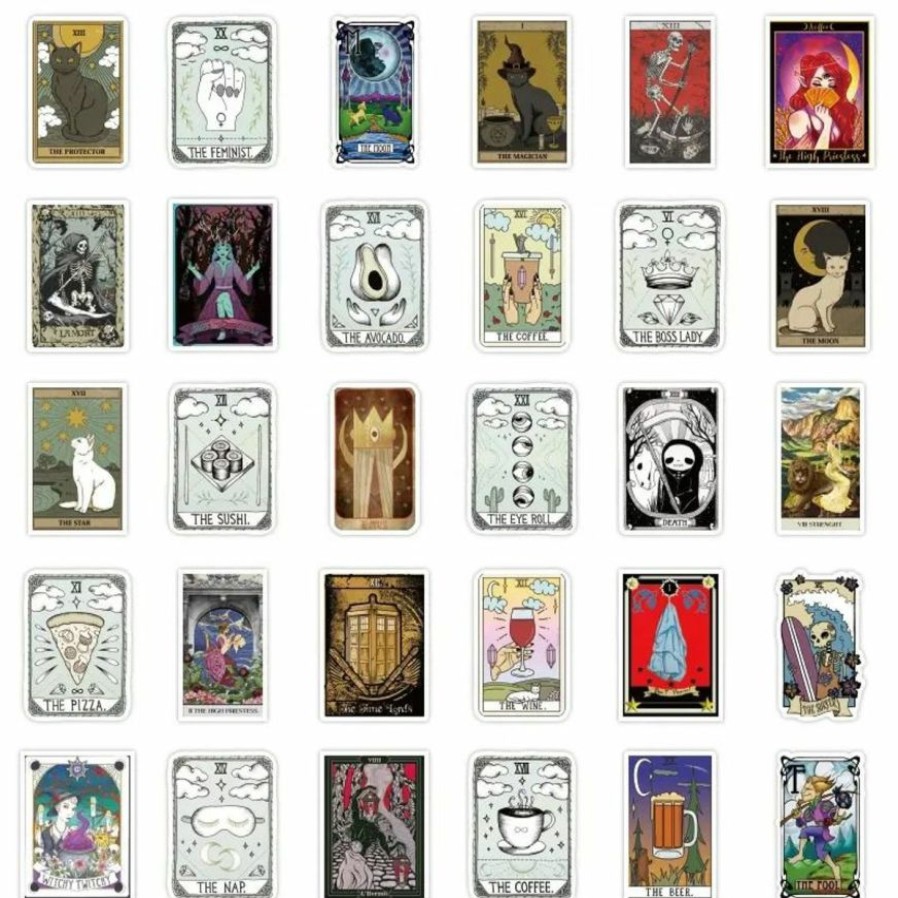 Koristemagneetit & Tarrat Tuotemerkkejä | Tarrat Setti 50 Kpl Tarot